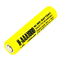 Аккумулятор ET H-AAA1000-T 1000мАч, 2-ножки, горизонтальный монтаж, NI-Mh, 1.2В