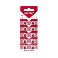 Батарейка Smartbuy G5/LR754/LR48/393A/193 BL10 Alkaline 1.5V (10/100/2000)