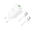 Сетевое З/У HOCO N28 1USB/Type-C 20W с кабелем Type-C-Type-C 60W белый (1/13/130)