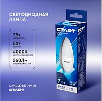 Лампа светодиодная Старт B35 E27 7W 4000К 220V свеча Eco матовая (1/10/100)