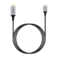 Кабель GoPower Type-C (m)-HDMI (m) 2м ПВХ 4K 60Hz черный Premium Zip-Lock c подвесом (1/100)