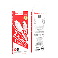 Кабель HOCO X88 USB (m)-Lightning (m) 1м 2.4A ПВХ белый (1/420)