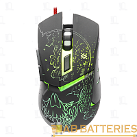 Мышь проводная Defender GM-703L Alfa игровая USB черный (1/40) 