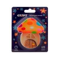 Ночник Старт Гриб-домик NL 3LED оранжевый 
