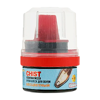 Крем-блеск для обуви CHIST 60мл с губкой бесцветный (1/12/48)