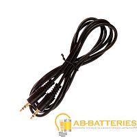 *Кабель AUX Atcom Jack 3.5mm (m)-Jack 3.5mm (m) 1.5м силикон черный пакет с подвесом (1/10/250) 