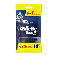 Бритва одноразовая Gillette "Blue II" 2 лезвия ENG 10шт. (1/12) 