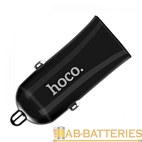 Автомобильное З/У HOCO Z12 2USB 2.4A черный (1/10/100) 