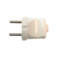 Вилка электрическая Прогресс Б/З белый (1/50/500)