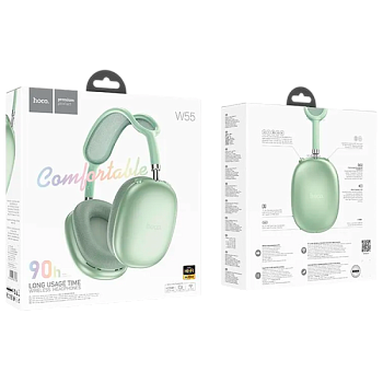 Наушники полноразмерные HOCO W55 bluetooth 5.4 с микр. зеленый (1/40)