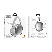 Наушники полноразмерные HOCO W35 bluetooth 5.3 с микр. серебряный (1/40)