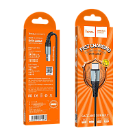 Кабель HOCO X38 USB (m)-Type-C (m) 1м 2.4A нейлон черный (1/30/300)