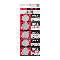 Батарейка Maxell CR2430 BL5 Lithium 3V (5/50/2000) 