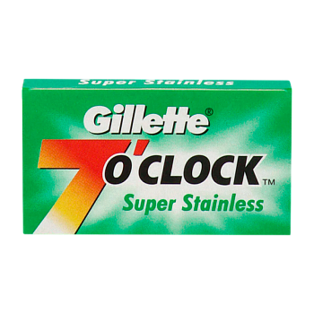 Лезвия Gillette Stainless 7 O'Clock двустронние 5шт в упаковке, цена за 1 лезвие (5/100)