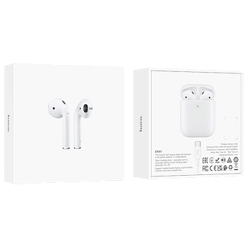Наушники вставные HOCO EW91 bluetooth 6.0 с микр. белый (1/20/200)