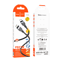 Кабель HOCO X109 Type-C (m)-Lightning (m) 3м 27W силикон черный (1/31/310)