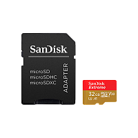 Карта памяти microSD SanDisk Extreme Action Cameras 32GB Class10 UHS-I (U3) 100 МБ/сек V30 с адаптер