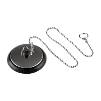 Пробка для ванной Рыжий кот SS-03 черный (1/12/144)