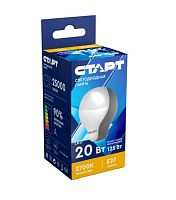 Лампа светодиодная Старт GLS E27 20W 2700К 220V груша Eco матовая (1/10/100)