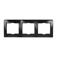 Рамка Smartbuy 3-местная горизонтальная черная "Венера"