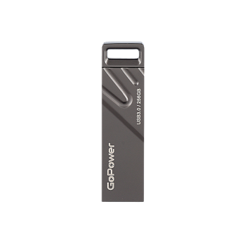 Флеш-накопитель GoPower TITAN 256GB USB3.0 металл черный графит (1/50/1000) 