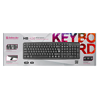 Клавиатура проводная Defender HB-420 #1 классическая USB 1.5м черный (1/20) 