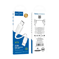 Кабель HOCO X73 USB (m)-Type-C (m) 1м 3.0A ПВХ белый (1/31/310)