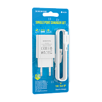 Сетевое З/У Borofone BA68A 1USB Lightning (m) 2.1A белый (1/60/240) 