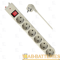 Сетевой фильтр Defender DFS 605 6р.С/З 10A 5.0м 220 Дж белый (1/30)