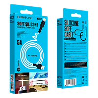 Кабель Borofone BX31 USB (m)-Lightning (m) 1м 2.4A силикон белый