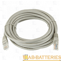 Патч-корд Smartbuy K-0950 RJ-45 (m)-RJ-45 (m) 5м кат.5е ПВХ серый (1/100) 