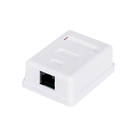 Розетка Atcom 1 порт накладная (UTP, RJ45, Кат.5e, белая)