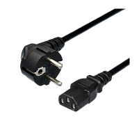 Кабель питания GoPower евровилка CEE 7/7-C13 (f) 1.2м ПВХ 0.75мм черный (1/100)