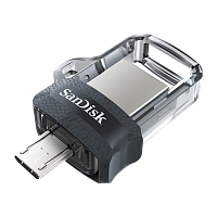Флеш-накопитель SanDisk Ultra Android Dual Drive DD3 64GB USB3.0 microUSB (m) пластик черный