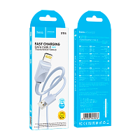 Кабель HOCO X114 USB (m)-Lightning (m) 1м 2.4A ПВХ синий (1/31/310)