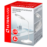 Светильник настольный Ultraflash UF-711 6W 220V 1LED на основании белый (1/40)