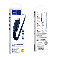 Кабель HOCO X59 USB (m)-Lightning (m) 1м 2.4A нейлон синий (1/30/300)