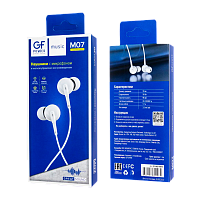 Наушники внутриканальные GFPower M07 с микр. белый 