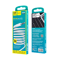 Кабель AUX GFPower J02 Jack 3.5mm (m)-Jack 3.5mm (m) 2м ПВХ белый (1/200/800)