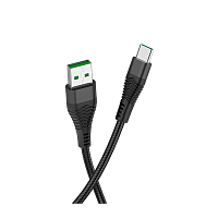 Кабель HOCO U53 USB (m)-Type-C (m) 1.2м 5.0A нейлон черный (1/22/220)