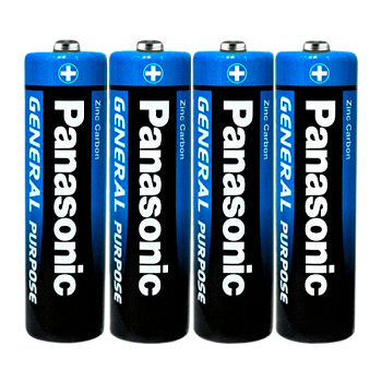 Батарейка Panasonic GENERAL Purpose R6 AA Shrink 4 1.5V (48/240)