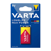 Батарейка Varta LONGLIFE MAX POWER (MAX TECH) Крона 6LR61 BL1 Alkaline 9V (4722) (1/10/50)
