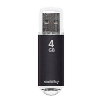 Флеш-накопитель Smartbuy V-Cut 4GB USB2.0 пластик черный