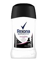 Дезодорант женский Rexona Invisible Pure стик 40мл (1/6) 