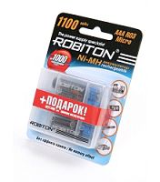 Аккумулятор ROBITON 1100MHAAA-4/box BL4 (4/100/400)