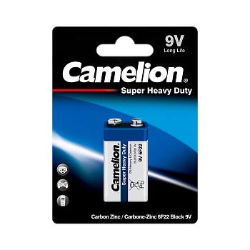 Батарейка Camelion BLUE Крона 6F22 BL1 Heavy Duty 9V (1/12/240)