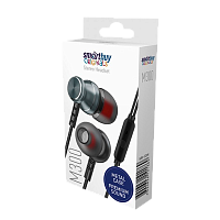 Наушники внутриканальные Smartbuy M300 с микр. серый в коробке (1/60)