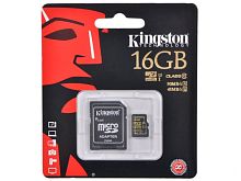 Карта памяти microSD Kingston 32GB Class10 UHS-I (U1) 90 МБ/сек с адаптером
