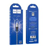 Кабель HOCO X50 USB (m)-Lightning (m) 1м 2.4A нейлон серый (1/31/310)