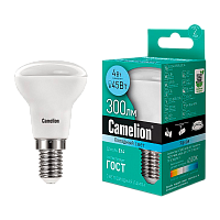 Лампа светодиодная Camelion R39 E14 4W 4500К 170-265V рефлектор матовая (1/10/100)